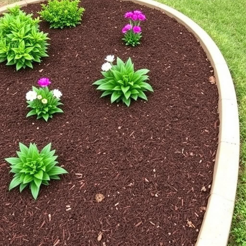 Cleaned and mulched flower beds in Frederica Delaware